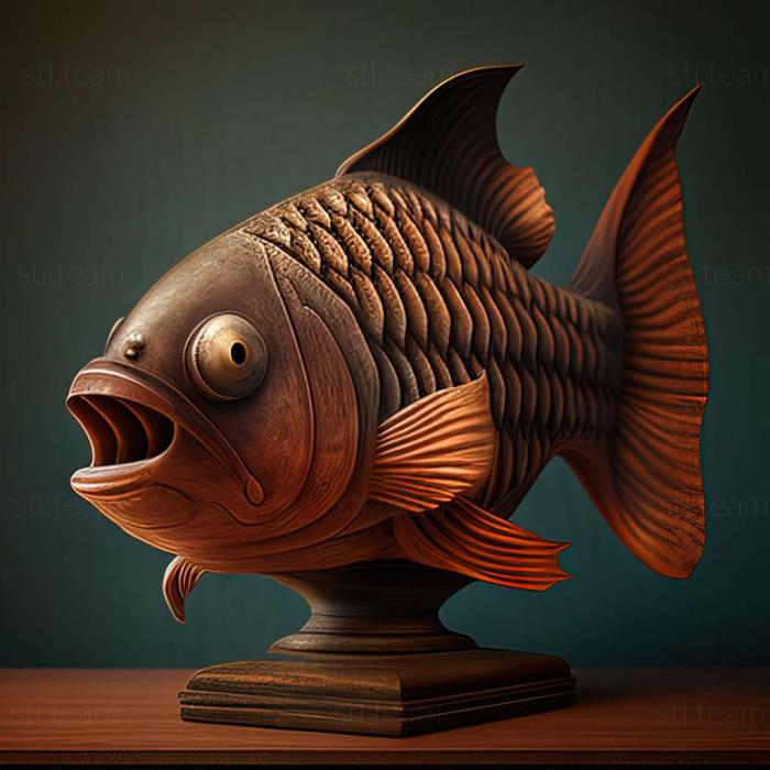 3D model Gnatonem Peters fish (STL)